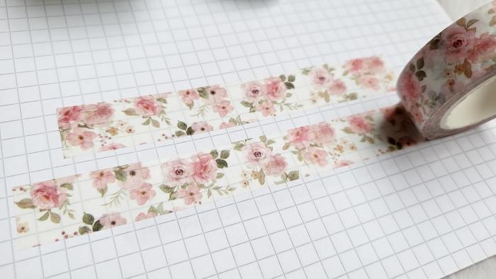 Washi Tape rosa Blumen